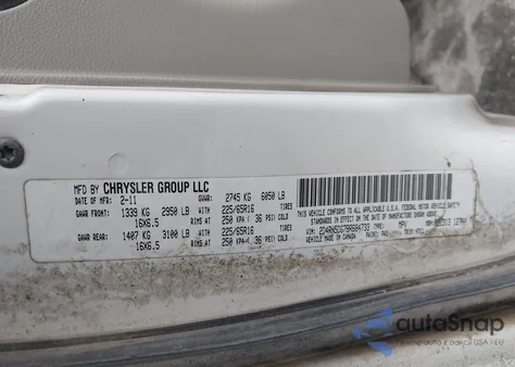 2011 Dodge Grand Caravan Crew from USA, damaged, VIN 2D4RN5DG7BR684733